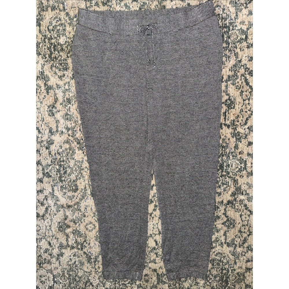 Weekends by‎ Chico's Striped French Terry Jogger Pants Loungewear Size 3 16 PLUS